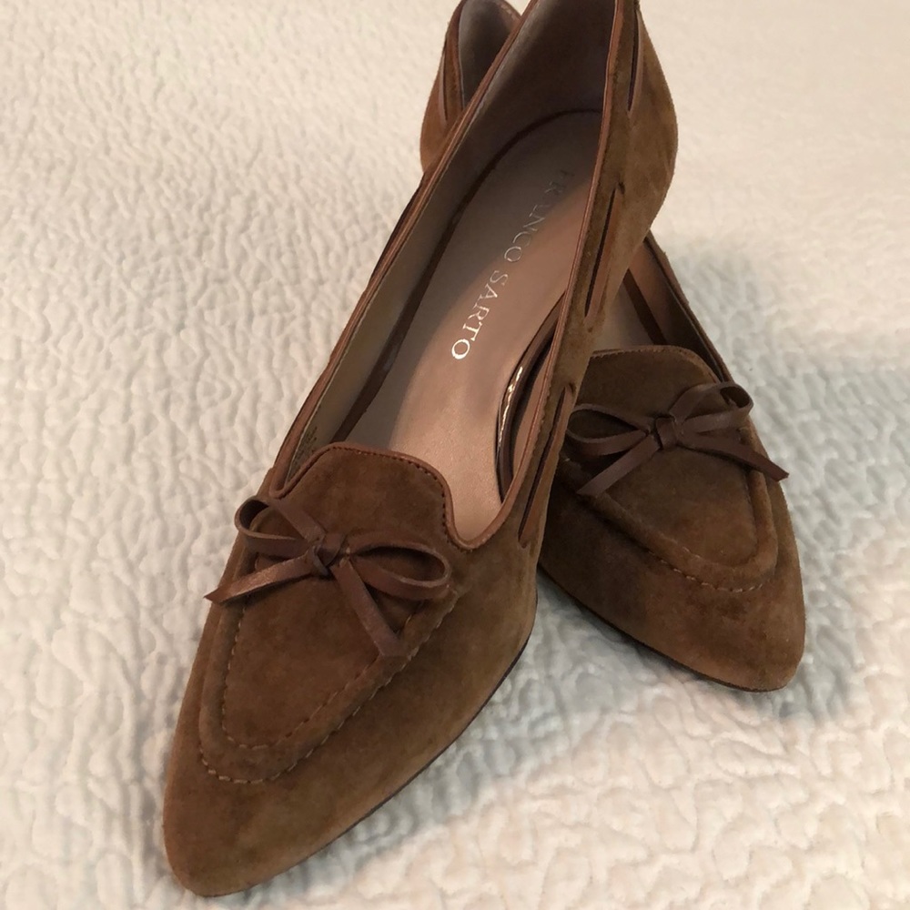 Franco Sarto suede kitten heels